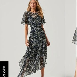 ASTR Asymmetrical floral dress